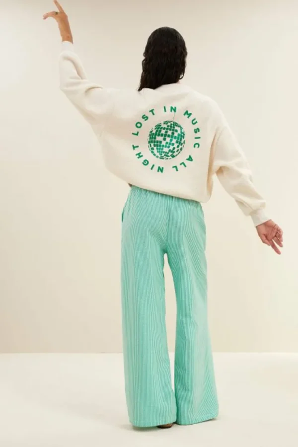 randy green stripe pants | green seer stripe-By bar Best