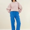 robyn linen pants | queens blue-By bar Shop