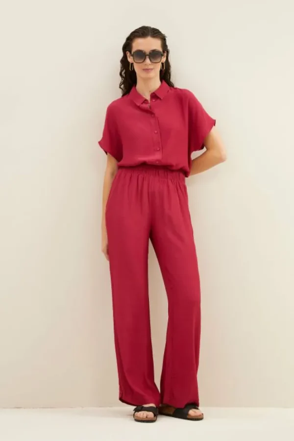 robyn viscose pants | cerise-By bar Clearance