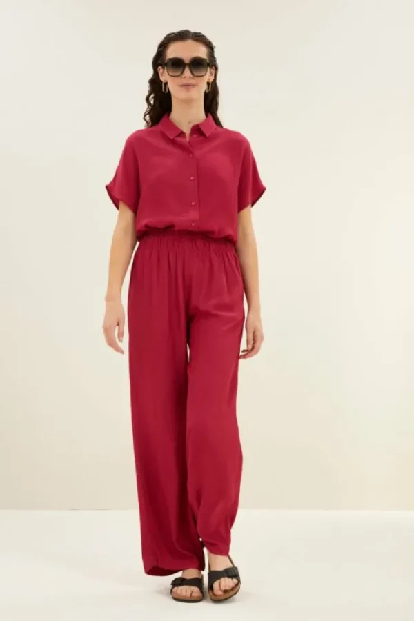 robyn viscose pants | cerise-By bar Clearance