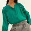 saar blouse | bright green-By bar Cheap