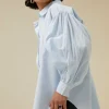 sarah chambray blouse | light blue-By bar Hot