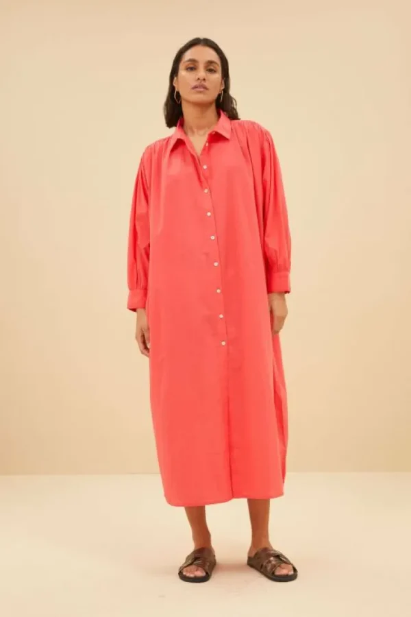 shirt dress | poppy red-By bar Flash Sale