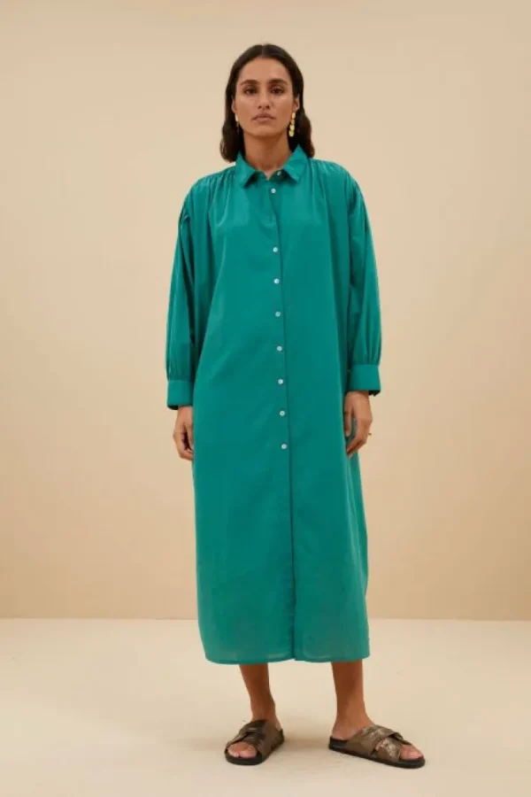 shirt dress | spring green-By bar Online