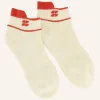 short logo socks | poppy red-By bar Sale