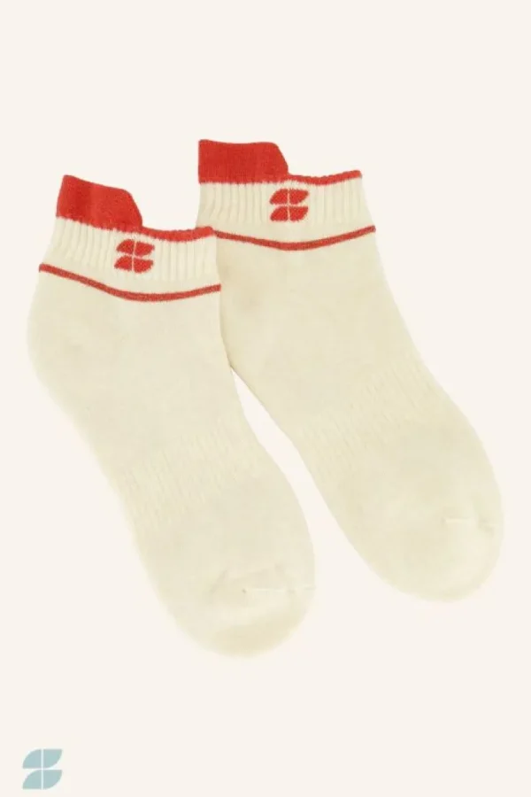 short logo socks | poppy red-By bar Sale