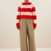 sian stripe pullover | lipstick red stripe-By bar Best