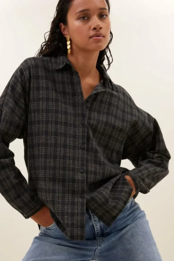 small check blouse | -By bar Outlet