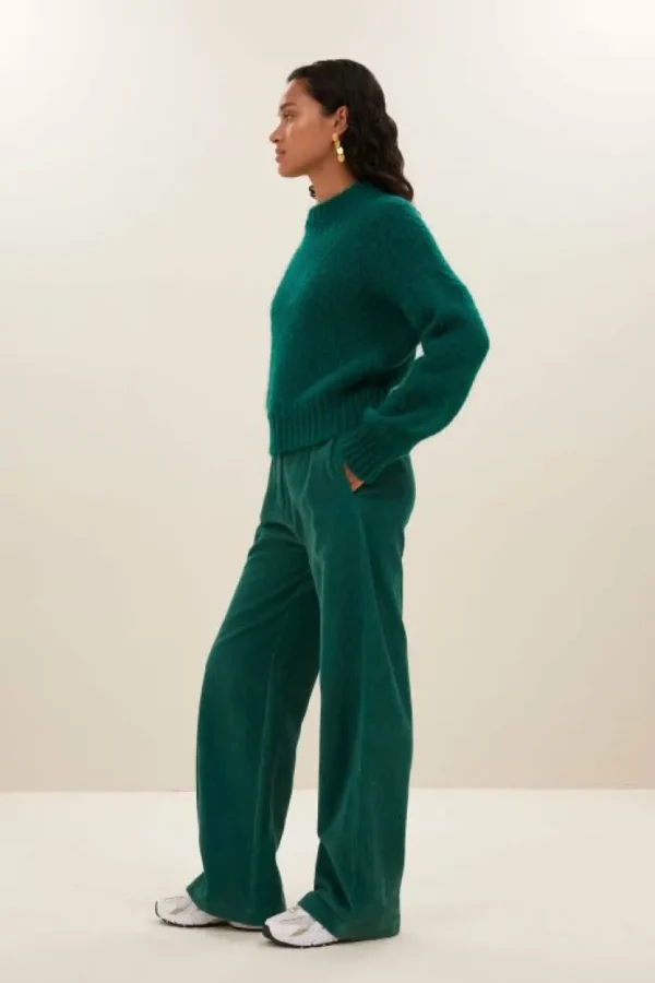 sonny bulky pullover | peacock green-By bar Outlet