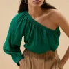 stella blouse | bright green-By bar Fashion