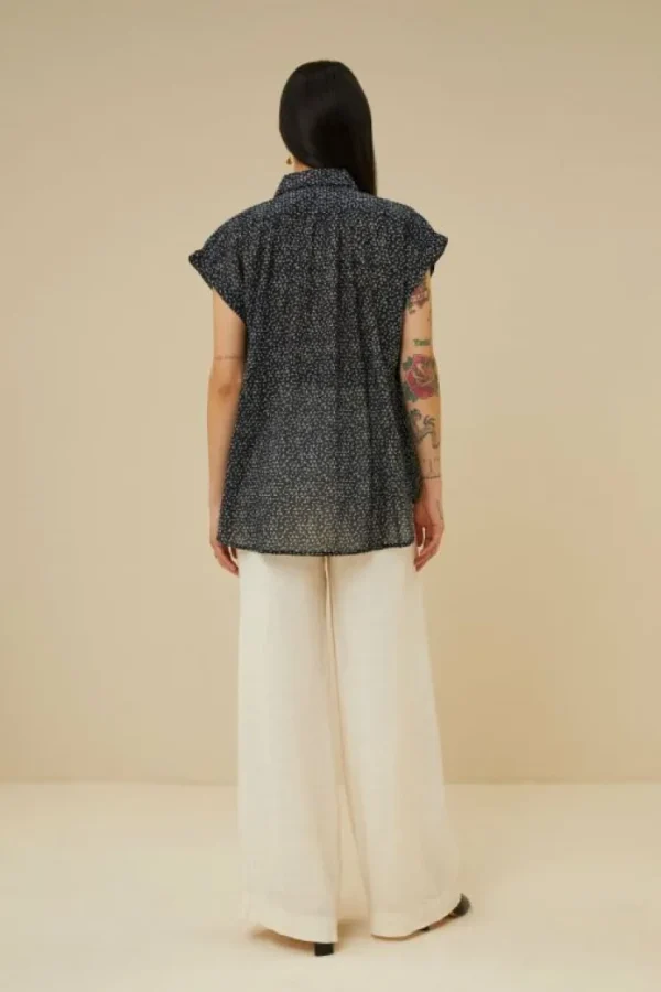 stevie paper blouse | paper print-By bar New