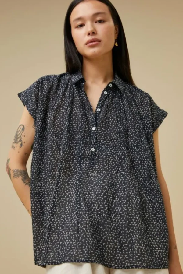 stevie paper blouse | paper print-By bar New
