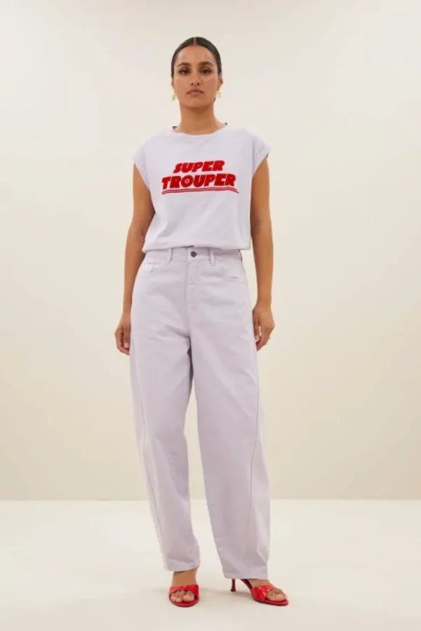 thelma trouper top | pastel lilac-By bar Store