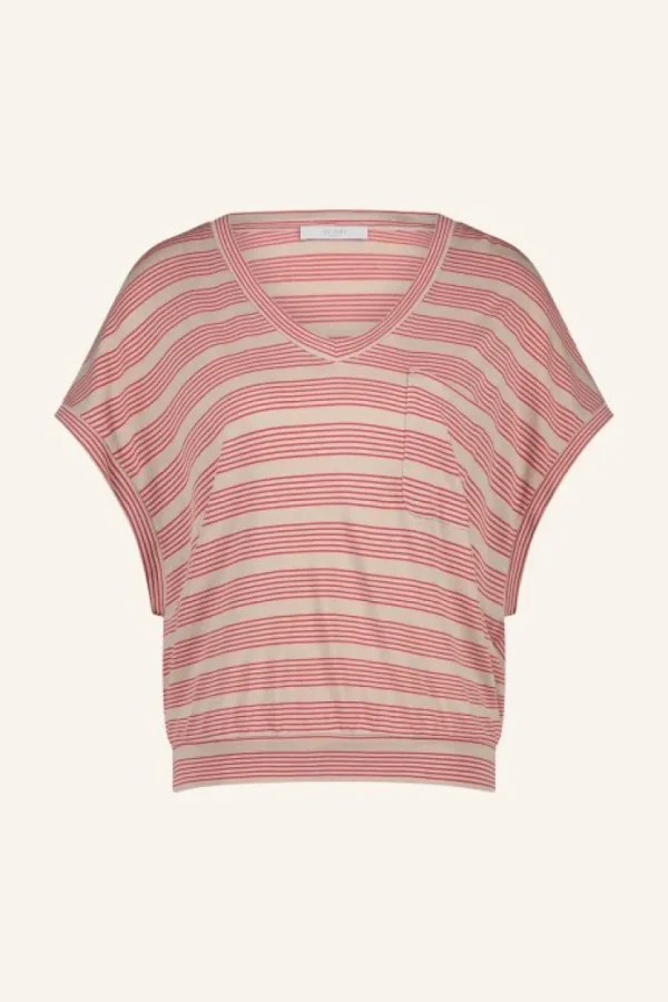 tyler nautic stripe top | red nautic stripe-By bar Clearance