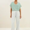 tyler small stripe top | green small stripe-By bar Flash Sale