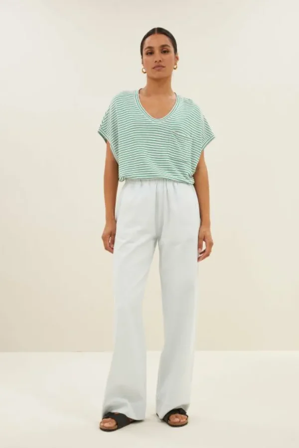 tyler small stripe top | green small stripe-By bar Flash Sale