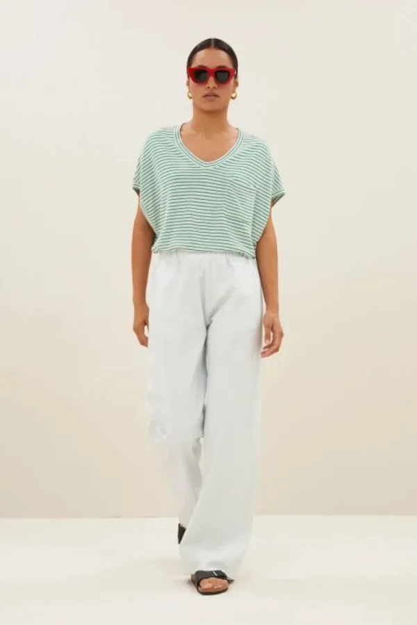 tyler small stripe top | green small stripe-By bar Flash Sale