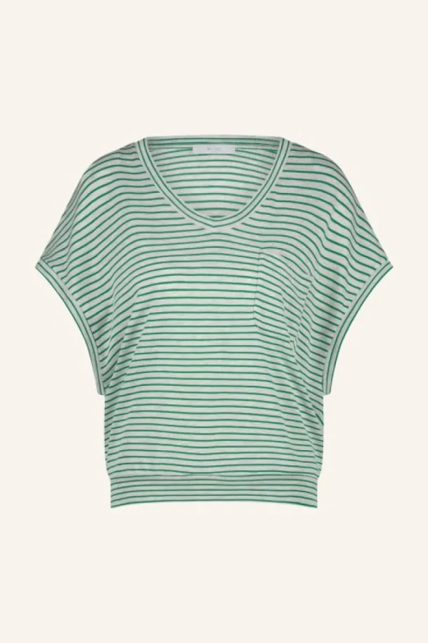 tyler small stripe top | green small stripe-By bar Flash Sale