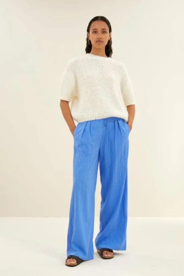 uma stripe pants | vivid blue stripe-By bar Sale