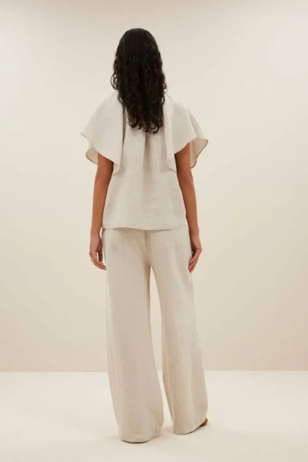 vina linen blouse | linen-By bar Best