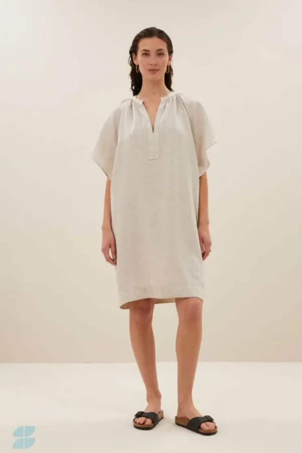 vina linen dress | linen-By bar Online