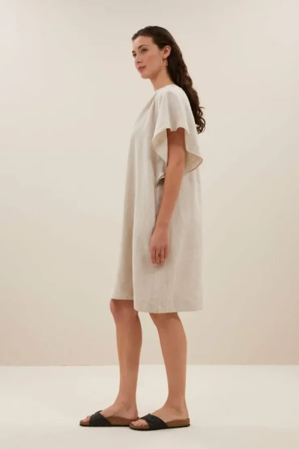 vina linen dress | linen-By bar Online