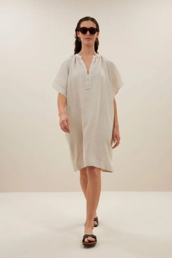 vina linen dress | linen-By bar Online