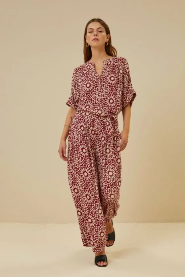 wanda sunflower pant | sunflower print-By bar Sale