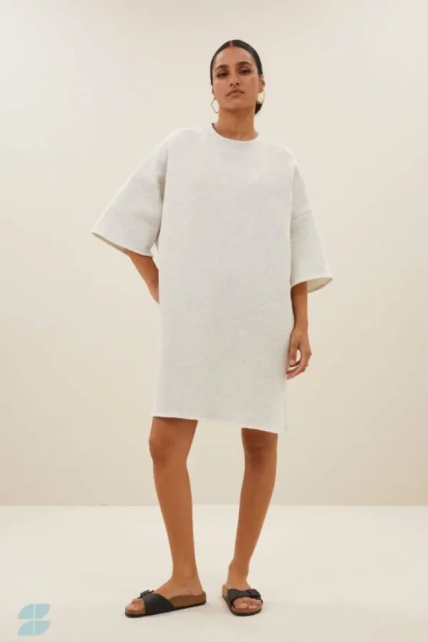 willow sweat dress | light grey melee-By bar Outlet